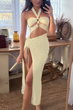 Halter Cut-Out Dress