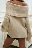 Off-Shoulder Ribbed Sweater