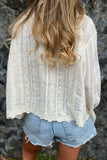 Button-Front Floral Blouse