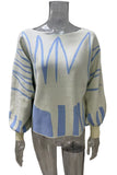 Abstract Patterned Oversized Sweater