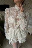 Elegant Lace Skirt Set