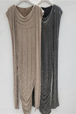 Draped Sequin Casual Dress