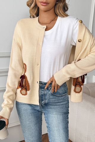 Buttoned Teddy Bear Cardigan