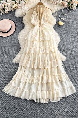 Halter Tiered Maxi Dress