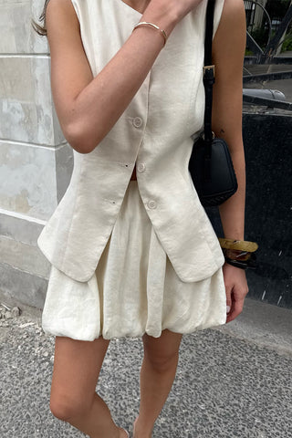 Button-Front Skirt Set