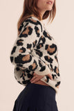 Leopard Print Button-Front Cardigan