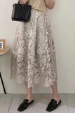 Floral-Patterned Midi Skirt