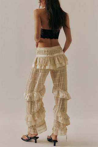 Tiered Ruffle Casual Pants