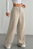 Wide-Leg Casual Pants with Pockets