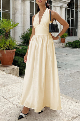 Halter Midi Casual Dress