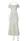 Off-Shoulder Tiered Skirt Set