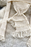 Off Shoulder Fringed Sweater