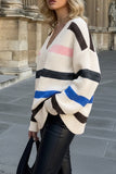 Striped V-Neck Sweater