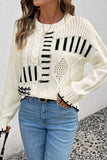 Geometric Pattern Knit Sweater