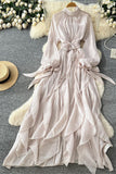 Elegant Evening Gown with Flowing Layers