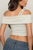 Off-Shoulder Twist Strap Tank Top