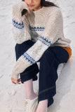 Nordic Pattern Crewneck Sweater