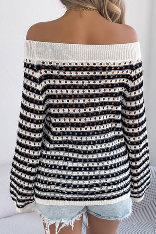 Off-Shoulder Knit Sweater