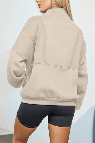 Zip-Up Oversized Sweatshirt