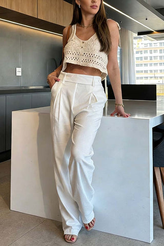 Buttoned Knit Tank Top
