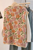 Floral Button-Front Knit Vest
