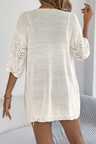 Open-Front Knit Cardigan
