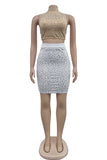 Embellished Sleeveless Mini Skirt Set