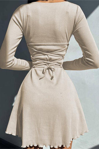 Long Sleeve Casual Mini Dress