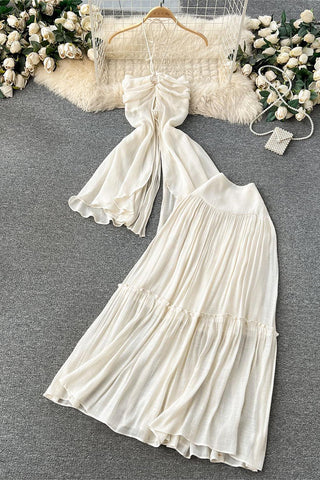 Flowing Skirt Set with Ruffle Details