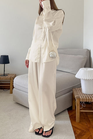 Chic Button-Front Pants Set