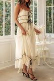 Ruffle Hem Bow Midi Dress