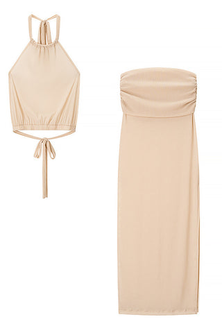 Halter Top and Maxi Skirt Set
