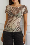 Animal Print Short Sleeve T-Shirt
