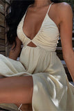 Ruched Cut-Out Casual Dress