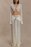 Elegant Crochet Skirt Set