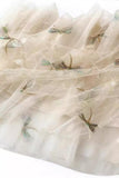 Dragonfly Maxi Skirt with Mesh Overlay