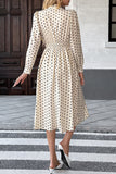 Polka Dot Bow-Tie Midi Dress