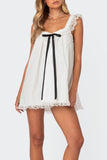 Lace Trim Sleeveless Casual Dress