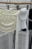 Pearl-Embellished Lace Tank Top