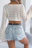 Chic Patterned Knit Crop Top