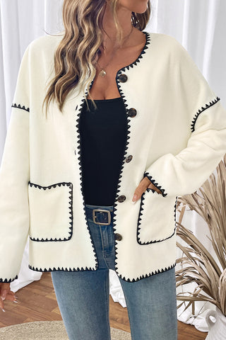 Button-Front Cardigan