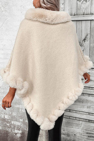 Cozy Sweater with Faux Fur Trim