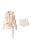 Flowing Blouse and Shorts Set