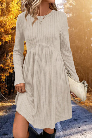 Ribbed Knit Casual Dress