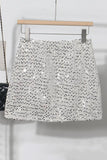 Sequin-Embellished Mini Skirt