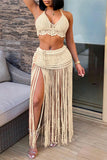 Crochet Fringe Skirt Set