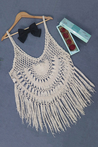 Crochet Fringe Casual Cover-Up