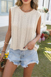 Sleeveless Knit Sweater Top