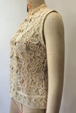 Mandarin Collar Lace Tank Top