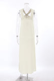 Sleeveless Twist-Neck Maxi Dress